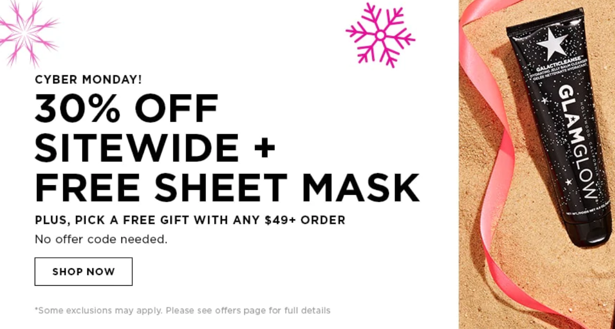 GLAMGLOW Cyber Monday - The Best Cyber Monday 2020 Beauty Deals